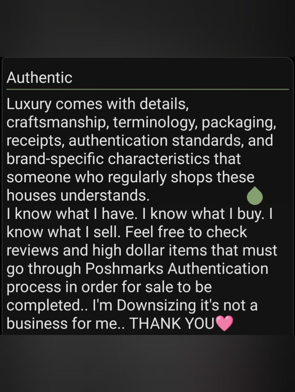 Luxury Disclaimer🩷